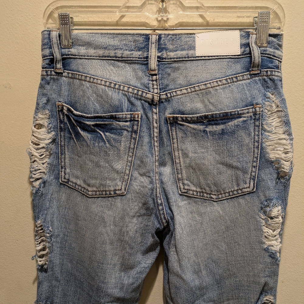 Pistola High Rise Distressed Blue Jeans Size 25 - Picture 8 of 10